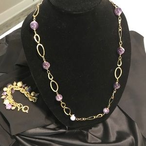 Elegant Beaded Necklace and Bracelet Set